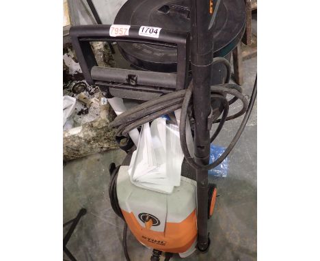 Stihl RE107 pressure washer. Not available for in-house P&P, contact Paul O'Hea at Mailboxes on 01925 659133Condition Report: