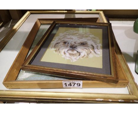 Collection of mixed pictures including a dog print. Not available for in-house P&amp;P, contact Paul O'Hea at Mailboxes on 01