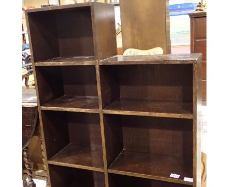 Oak seven shelf bookcase, 75 x 25 x 110 cm H. Not available for in-house P&amp;P, contact Paul O'Hea at Mailboxes on 01925 65