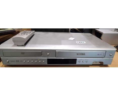 Toshiba VHS and DVD player with remote, model SD- 16VBSB. Not available for in-house P&P, contact Paul O'Hea at Mailboxes on 