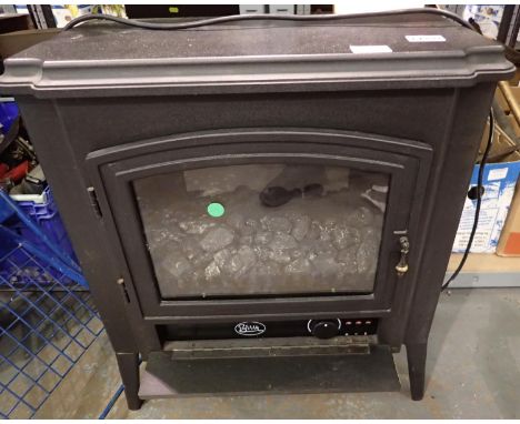 Berry electrics fire in black, untested. Not available for in-house P&P, contact Paul O'Hea at Mailboxes on 01925 659133Condi
