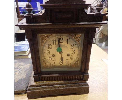 Wood cased chiming clock. Not available for in-house P&amp;P, contact Paul O'Hea at Mailboxes on 01925 659133 