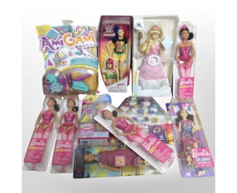 11 Disney, Mattel and other toys including Barbie.