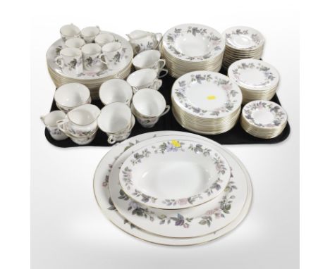 Approximately 95 pieces of Royal Worcester June Garland tea, coffee and dinner porcelain.