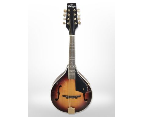 A mandolin by Vintage, model VFM-500.