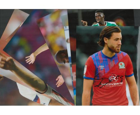 Football collection includes 10 signed colour photos some good names includes Ben Bereten Diaz, Ismalla Sarr, Maxwell Cornet,