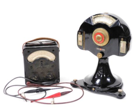 A set of early 20thC August Sauter white painted laboratory or jeweller's scales, maximum capacity 10mg, no.3068, painted to 
