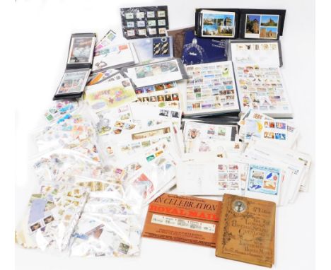 Various World stamps, loose and in albums, used GB stamps, first day covers, to include Royal Mail Coastlines, Royal Mail Min