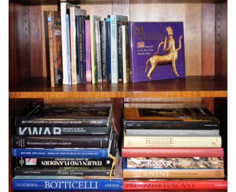 Various books relating to The Renaissance, Baroque, Rococo, etc., to include Lightbown, Botticelli, Boucher (Bruce) Italian B