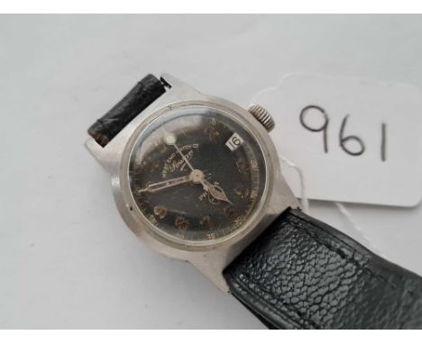 Metal cased 'Soway' wrist watch by West End Watch Co with second sweep and date aperature W/O