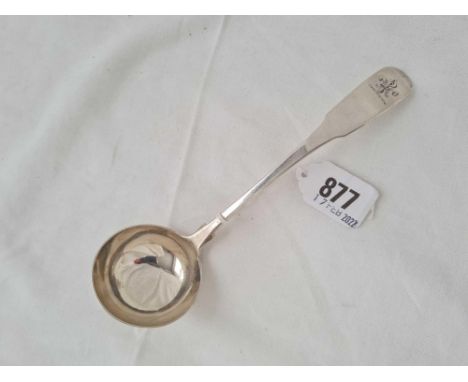 A George III Irish crested sauce ladle - Dublin 1801 by WW 