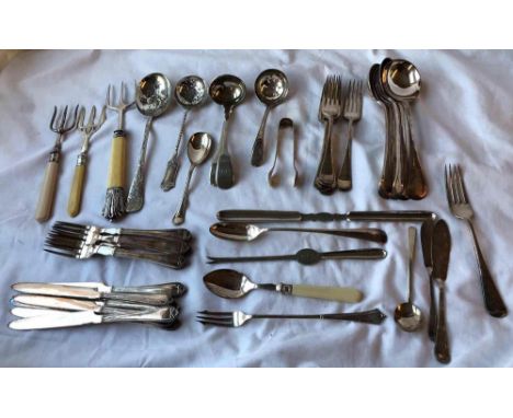Sets of flat ware, bread fork etc 