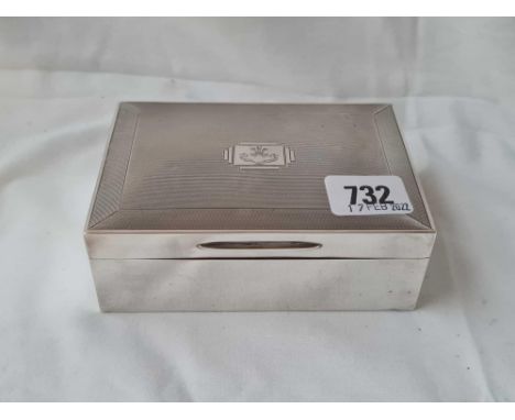 A rectangular cigarette box with Royal Indian Military College crest, 5" wide, London 1940 by M &amp; W