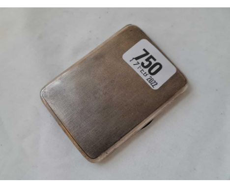 A slim Chester silver cigarette case, 1919, 90g