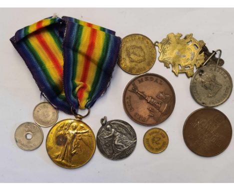 WWI Victory medal to Sgt M.L. Shaw Ches. Yeo and other item inlcuding British Empire Exhibition 