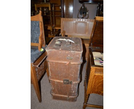 A canvas covered trunk.