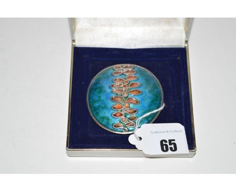 An enamel brooch by Norman Grant, Edinburgh.