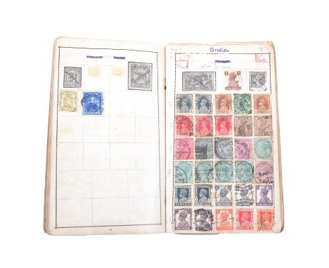 A stamp album, pre-1950, world-wide issues; other older albums; loose stamps, many Victorian issuesCondition report:Some Vict