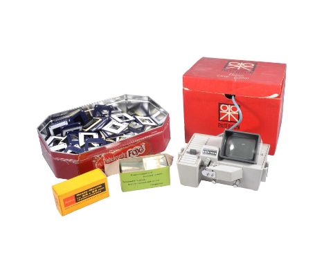Slide Mounts &amp; Glass Covers, Miniature Slide Viewer, Stereo Viewer, Aldis 505 Slideviewer, Sankyo Auto 5x Cinecam, Kodak 