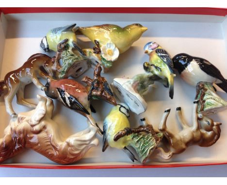 TRAY OF SMALL BESWICK BIRDS ETC.    C