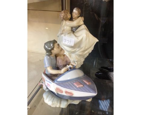LLADRO FIGURE AND NAO FIGURE     C