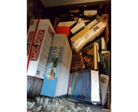 BOOKS, MONOPOLY GAME, JIGSAW ETC