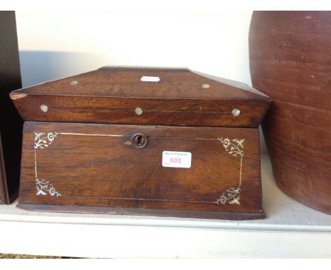 ROSEWOOD TEA CADDY, L36CM   E5