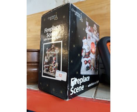 CHRISTMAS FIREPLACE SCENE NOVELTY ITEM