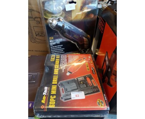 NEW AND BOXED 2 12 VOLT MINI DRILL AND GRINDER KITS AND MULTI FUNCTION ROTARY TOOL