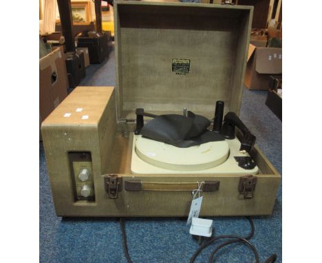 'Dansette' three speed travelling record player.(B.P. 24% incl. VAT)