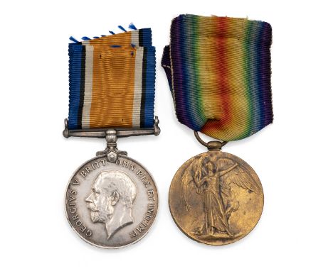 Medals (2) of 94929 Private W. Farrell of the Durham Light Infantry. British War Medal 1914-1920, and Allied Victory Medal 19