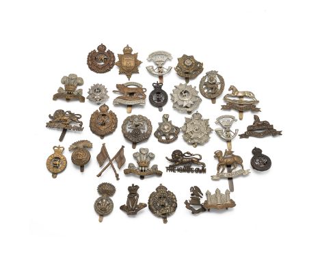 Thirty (3) British Army cap badges, various Regiments and mixed dates. Includes badges of the Indian Electrical and Mechanica