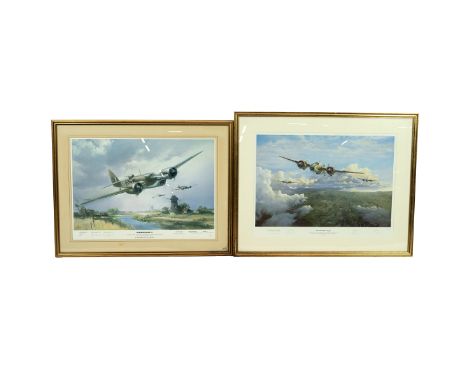 Two (2) Bristol Blenheim art prints, both signed limited editions, depicting the WW2 light bomber. Includes (1) 'The Blenheim