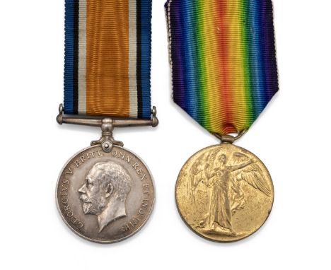 Medals (2) of 6-4442 Private Stephen Carrol of the Durham Light Infantry. British War Medal 1914-1920, and Allied Victory Med