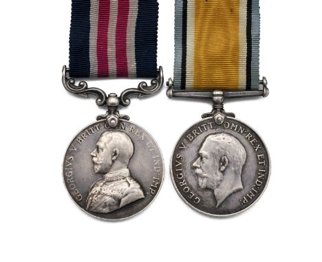 Medals (2) of 7760 Private Alexander McColl Wilson M.M. of the Highland Light Infantry. GV Military Medal, and British War Me