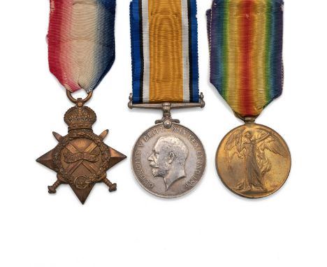 Medals (3) of 31522 Gunner Charles George Phillips R.G.A. 1914-1915 Star, British War Medal 1914-1920, and Allied Victory Med
