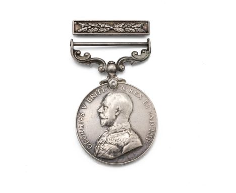 GV Military Medal with Bar of 8097 Serjeant Frederick Stevens M.M. of the K.O.Y.L.I. Landed in France on 7th October 1914. Th