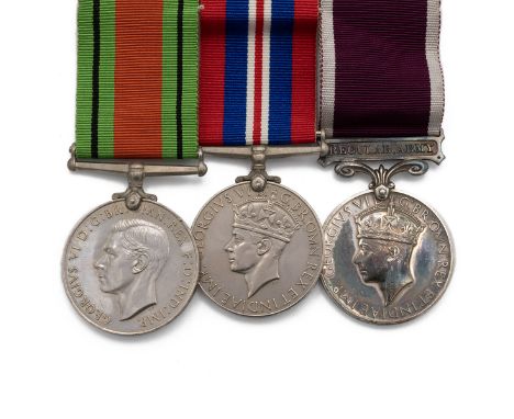 Medals (3) of 111903 Captain (Hon. Major) Edward Donald Jarvis R.A.O.C. Defence Medal 1939-1945, War Medal 1939-1945, and GVI