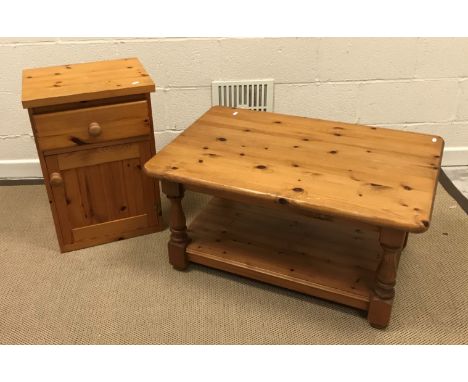 A modern pine dresser top with shelves and cupboard doors 157.5 cm wide x 27 cm deep x 116 cm high, a rustic pine framed rect