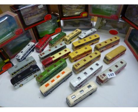 MODEL BUSES & COACHES CORGI & EFE, 19 MODELS C1960-70 ERA INC BRISTOL MW, RE LEOPARD AEC, YELLOWAYS