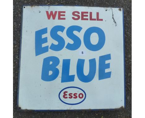 ESSO BLUE DOUBLE SIDED ENAMELLED SIGN