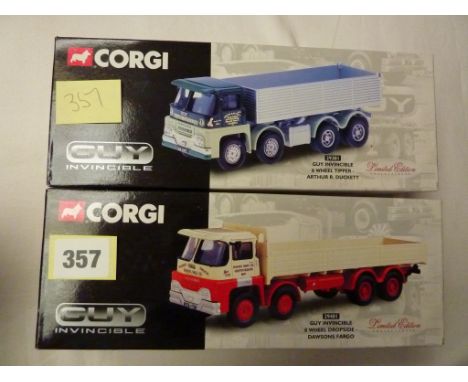 CORGI BOXED GUY INVINCIBLE 29401 8 WHEEL DROPSIDE & 29301 8 WHEEL TIPPER