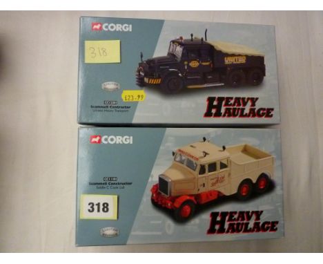 CORGI BOXED 2 SCAMMELL CONTRACTORS CC11101 SIDDLE C COOK, CC12301 UNITED HEAVY TRANSPORT