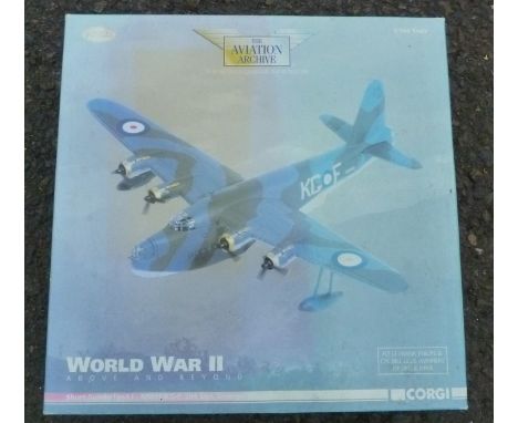 CORGI BOXED AIRCRAFT 1:144 SHORT SUNDERLAND AA21704, BOXED BUT WORN
