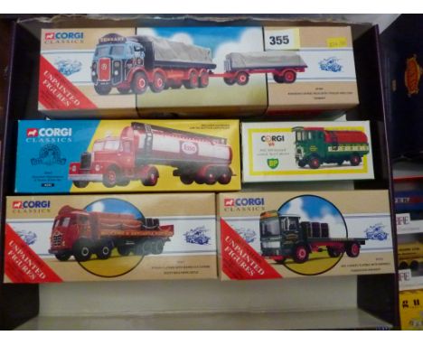 CORGI BOXED 5 HAULAGE SERIES 97366 ATKINSON, 16302 SCAMMELL, 97317 FODEN, 97370 AEC & AN AEC TANKER