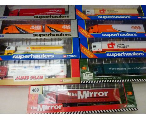 CORGI 9 BOXED SUPER HAULIER LORRIES