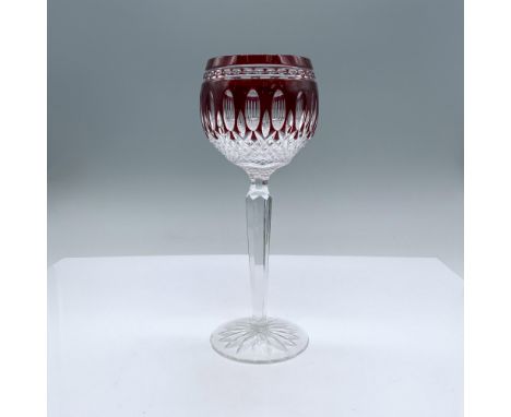 This beautiful Ruby Red Clarendon wine glass is signed and dated by artist Peter McGrath. Waterford hallmarks on the bottoms.
