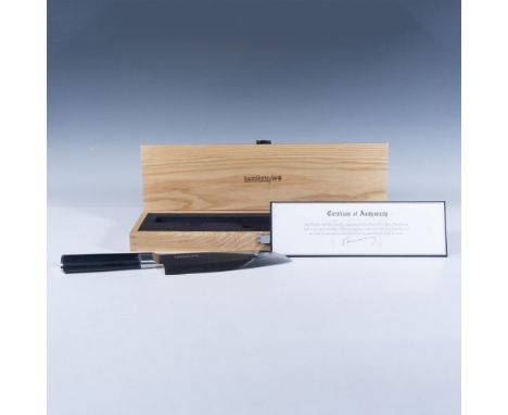 Handcrafted Japanese Ibaraki steel blade. Santoku knife is an all purpose Japanese knife. Perfect for slicing, dicing, and mi