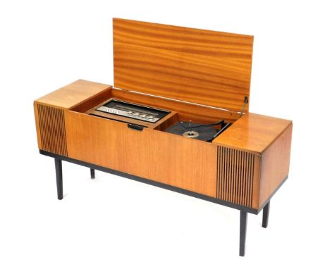 An Alba teak cased radiogram, model number 7003, 58cm high, 124cm wide, 38cm deep.
