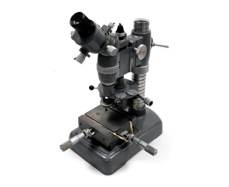 An Ernst Leitz micro hardness tester, model number 2459, serial number 585629.